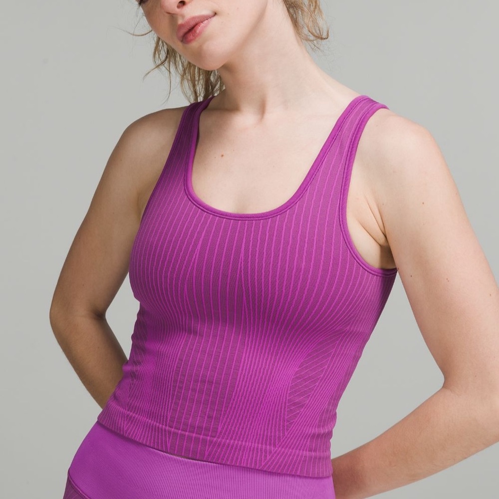 lululemon ebb to street crop tank sz 6